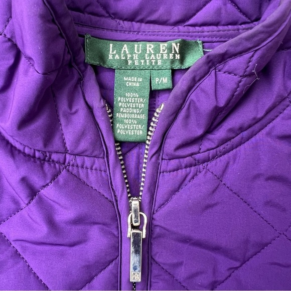 Ralph Lauren Purple Quilted Jacket Women’s Size MP - Picture 8 of 8
